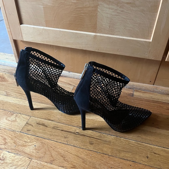 Charles David Black Mesh Clear Heels - Picture 2 of 4